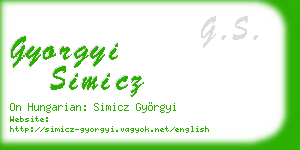 gyorgyi simicz business card