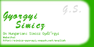 gyorgyi simicz business card